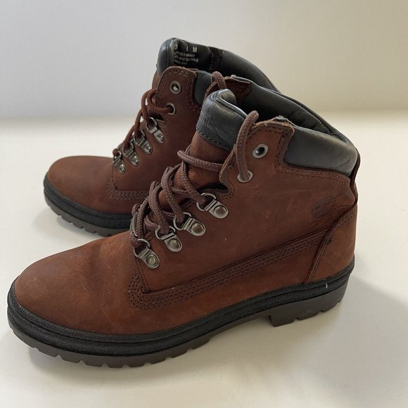 TIMBERLAND Trekking Gore-Tex Brown Leather Lace Up Ankle Hiking Work Boot Wm 6 - Picture 4 of 12